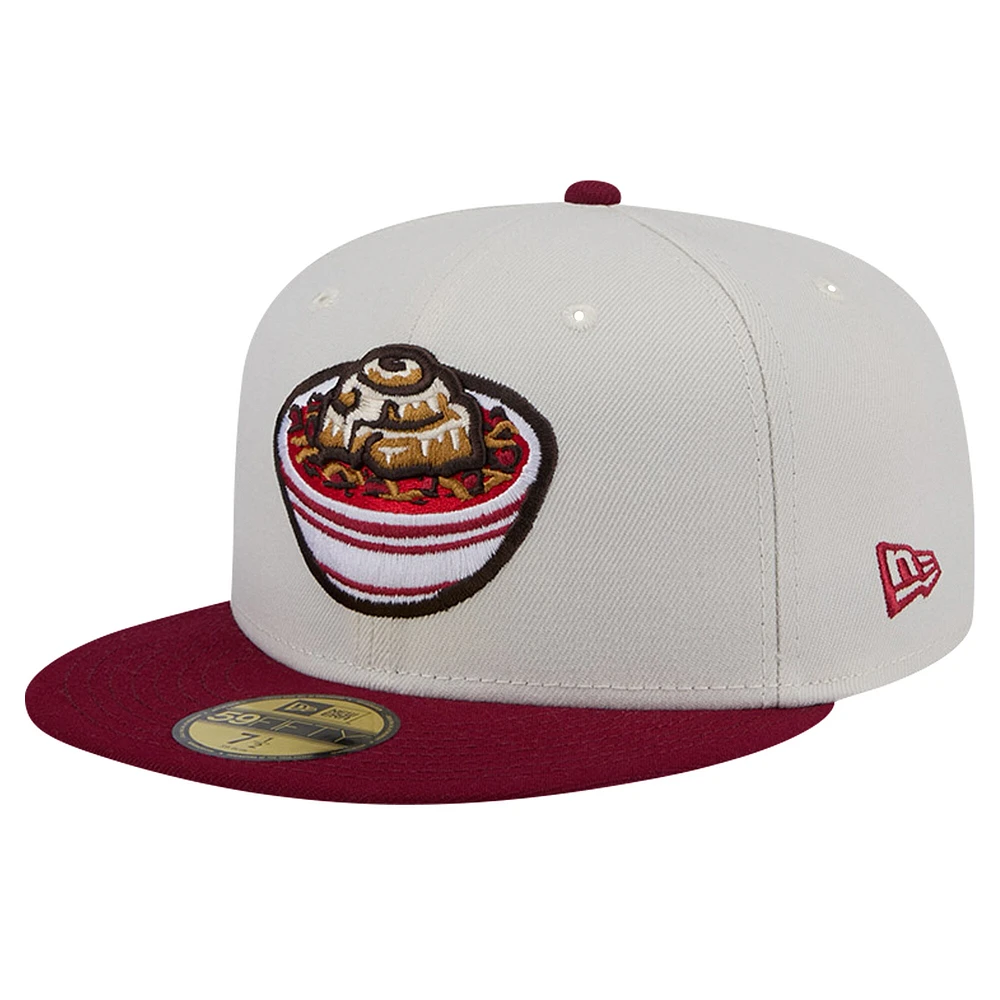 Men's New Era Gray Wichita Wind Surge Theme Night Chili Buns 59FIFTY Fitted Hat