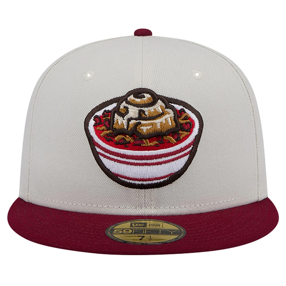 Men's New Era Gray Wichita Wind Surge Theme Night Chili Buns 59FIFTY Fitted Hat