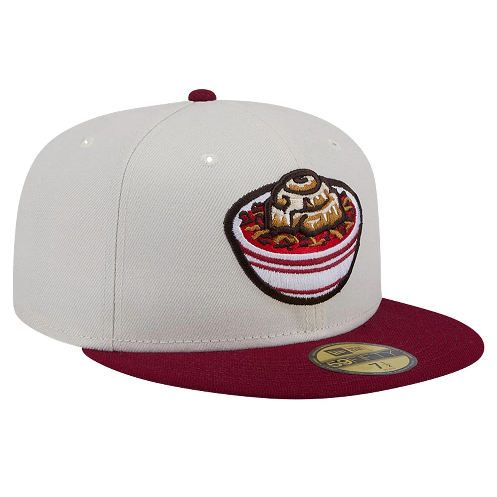 Men's New Era Gray Wichita Wind Surge Theme Night Chili Buns 59FIFTY Fitted Hat