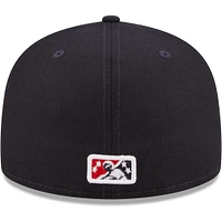 Men's New Era Navy Wichita Wind Surge Authentic Collection 59FIFTY Fitted Hat