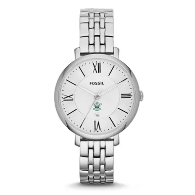 William & Mary Tribe Fossil Women's Jacqueline Stainless Steel Watch - Silver