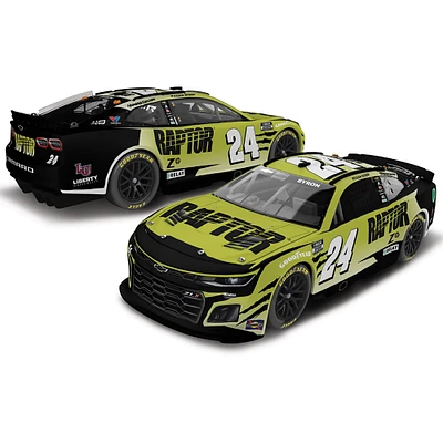 Action Racing William Byron 2024 #24 Raptor 1:24 Couleur Chrome moulé sous pression Chevrolet Camaro