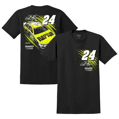 T-shirt noir pour homme de la collection Hendrick Motorsports Team avec voiture William Byron