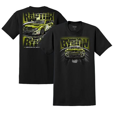 T-shirt noir pour homme de la collection Hendrick Motorsports Team, voiture William Byron Raptor