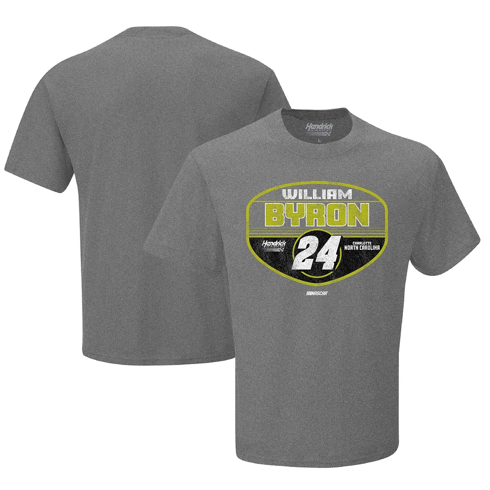 T-shirt gris William Byron Tailgate de la collection Hendrick Motorsports Team pour hommes