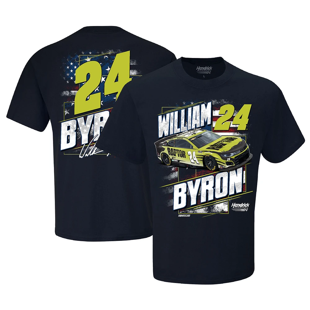 Men's Hendrick Motorsports Team Collection  Navy William Byron Raptor Patriotic T-Shirt