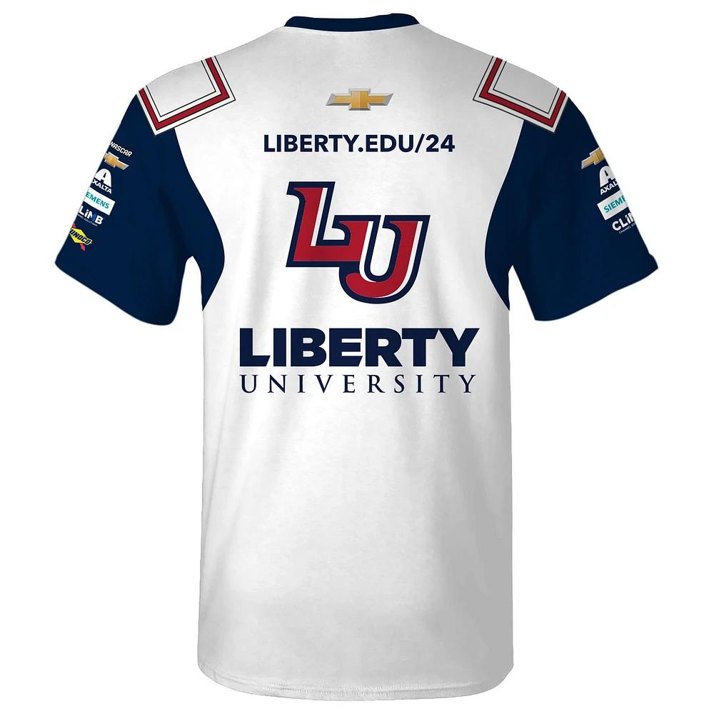 Men's Hendrick Motorsports Team Collection  White William Byron Liberty University Uniform T-Shirt