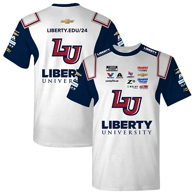 Men's Hendrick Motorsports Team Collection  White William Byron Liberty University Uniform T-Shirt
