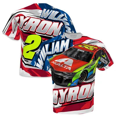 William Byron Hendrick Motorsports Team Collection Patriotic Sublimated Tonal T-Shirt - White