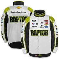 Men's Hendrick Motorsports Team Collection  White William Byron Raptor Nylon Uniform Full-Snap Jacket