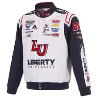 Veste d'uniforme en sergé blanc à boutons-pression pour homme de l'université William Byron Liberty JH Design