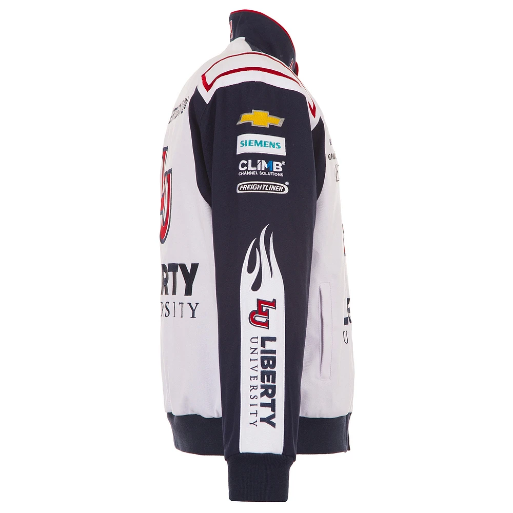 Veste d'uniforme en sergé blanc à boutons-pression pour homme de l'université William Byron Liberty JH Design
