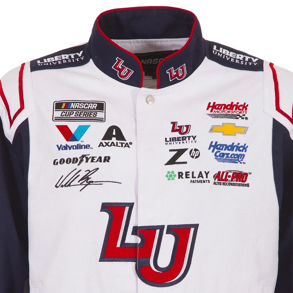 Veste d'uniforme en sergé blanc à boutons-pression pour homme de l'université William Byron Liberty JH Design