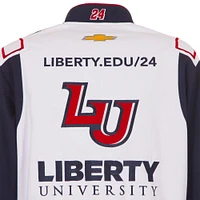 Veste d'uniforme en sergé blanc à boutons-pression pour homme de l'université William Byron Liberty JH Design