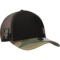 Casquette ajustable William Byron Trucker 9FORTY New Era noir/camouflage pour hommes