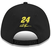 Casquette Snapback 9FORTY William Byron 2024 Daytona 500 Champion New Era noir/blanc pour homme