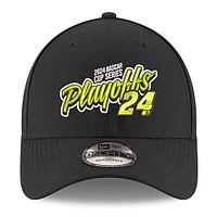 Casquette ajustable 9FORTY pour homme New Era noire William Byron 2024 NASCAR Chase For The Cup Playoffs