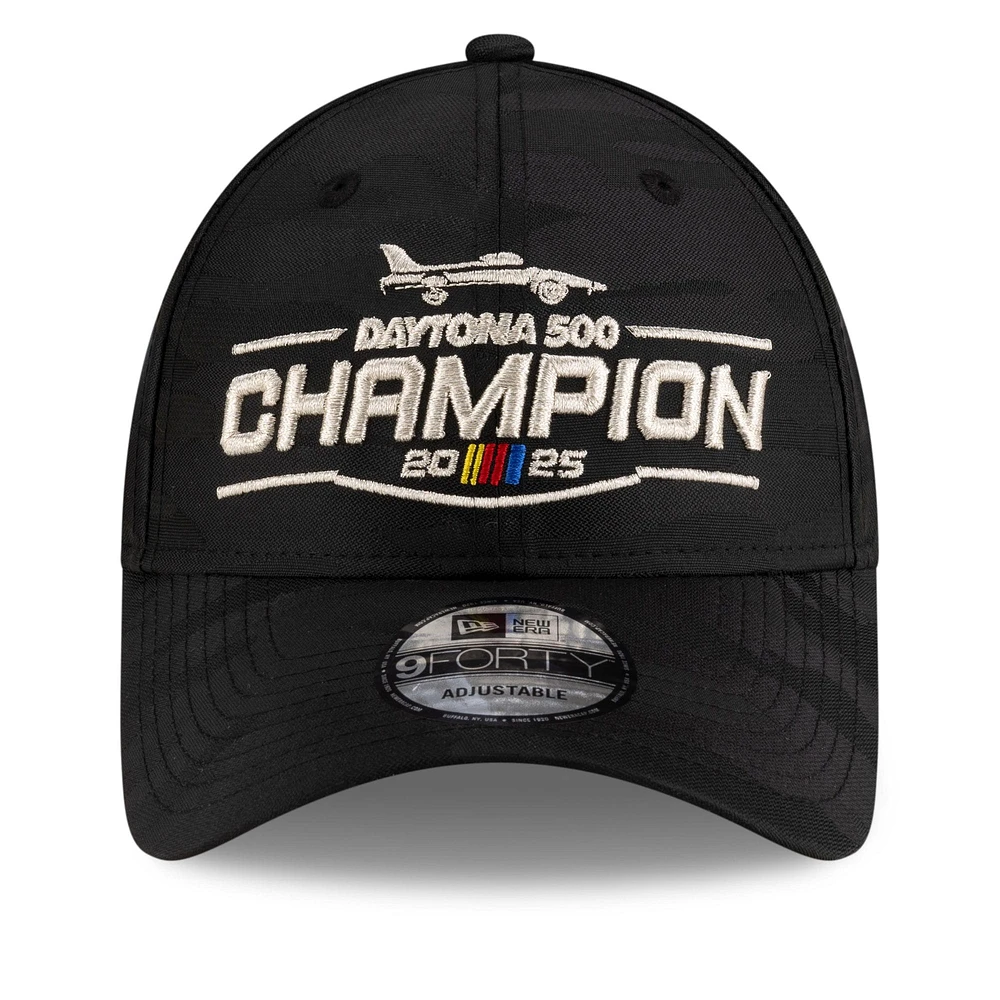 Casquette ajustable 9FORTY William Byron 2025 Daytona 500 pour homme New Era noire