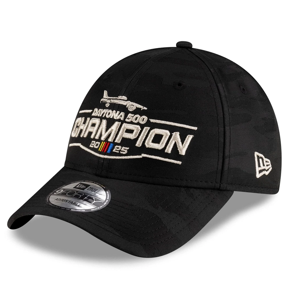 Casquette ajustable 9FORTY William Byron 2025 Daytona 500 pour homme New Era noire