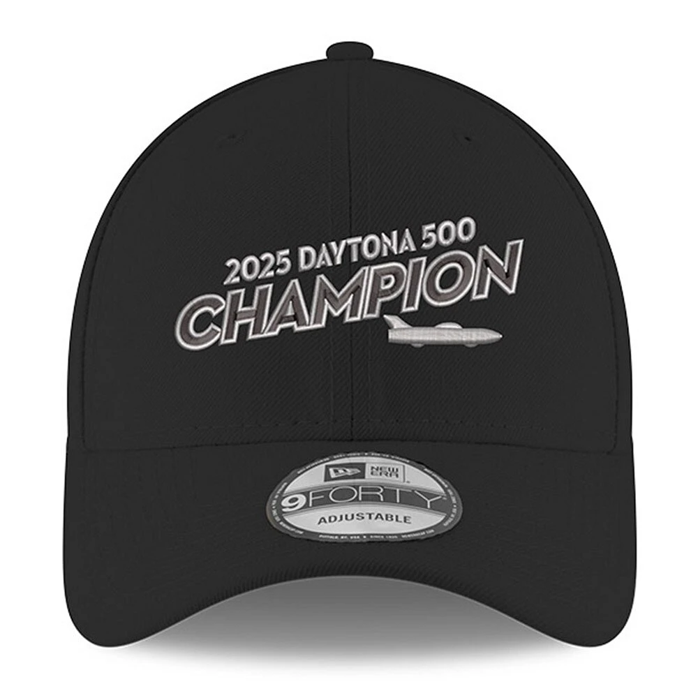 Men's New Era  Black William Byron 2025 Daytona 500 Champion 9FORTY Adjustable Hat