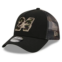 Men's New Era  Black William Byron  Camo 9FORTY A-Frame Trucker Adjustable Hat