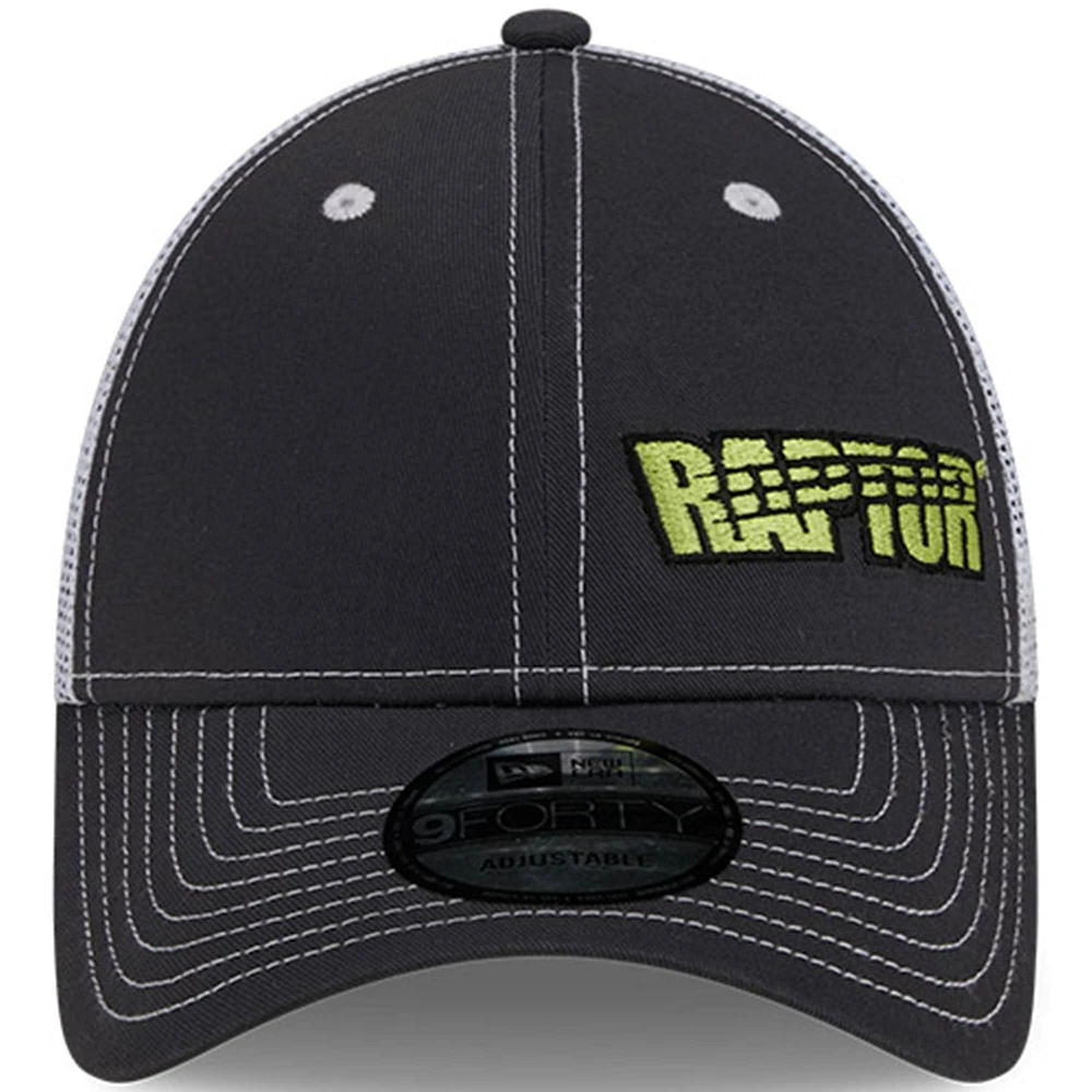 Men's New Era  Graphite/White William Byron Raptor 9FORTY Trucker Adjustable Hat
