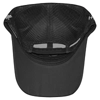 Casquette de camionneur unisexe à damier et drapeau de sport noire William Byron Raptor Flame ajustable