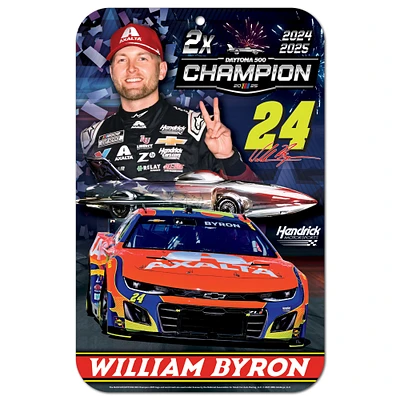 WinCraft William Byron 2025 Daytona 500 Champion 11" x 17" Indoor/Outdoor Styrene Sign