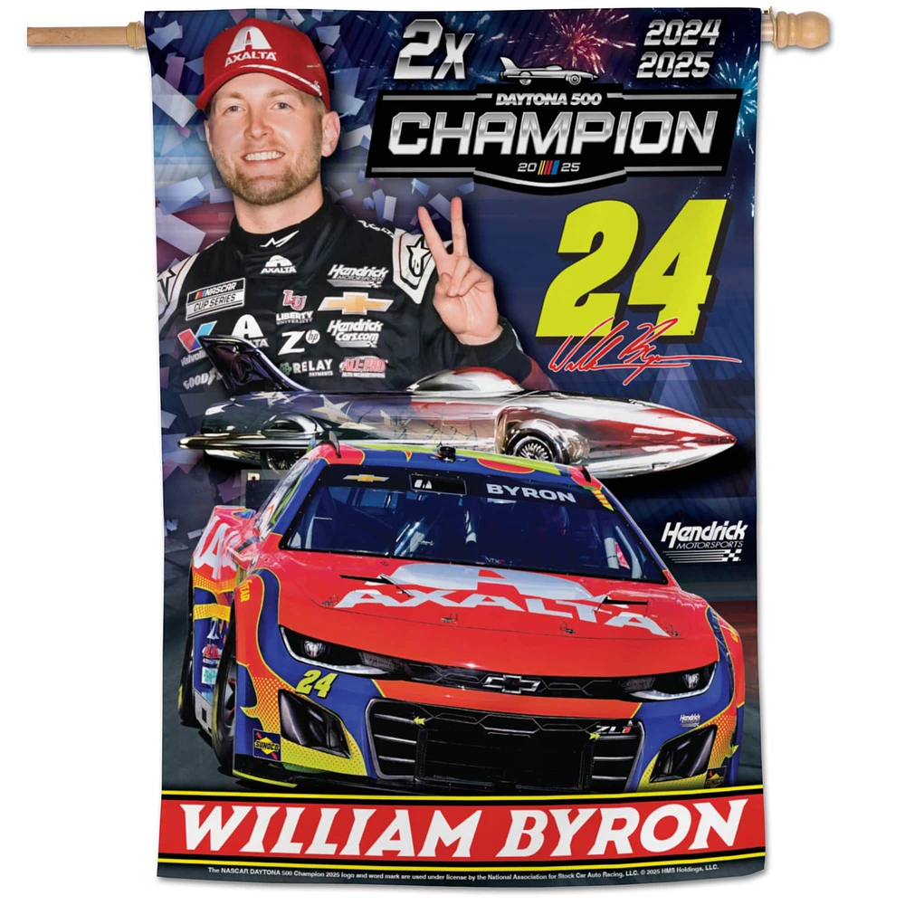 WinCraft William Byron 2025 Daytona 500 Champion 28" x 40" Single-Sided Vertical Banner