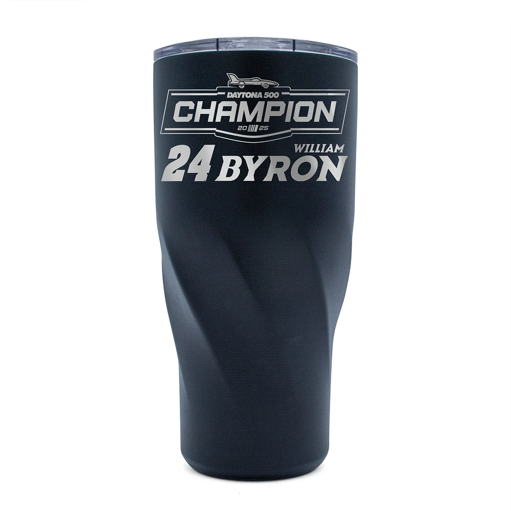Verre à vin Morgan en acier inoxydable de 30 oz, champion du Daytona 500 2025 de WinCraft William Byron