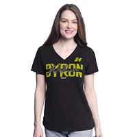 Women's G-III 4Her by Carl Banks  Black William Byron Batter Up V-Neck T-Shirt
