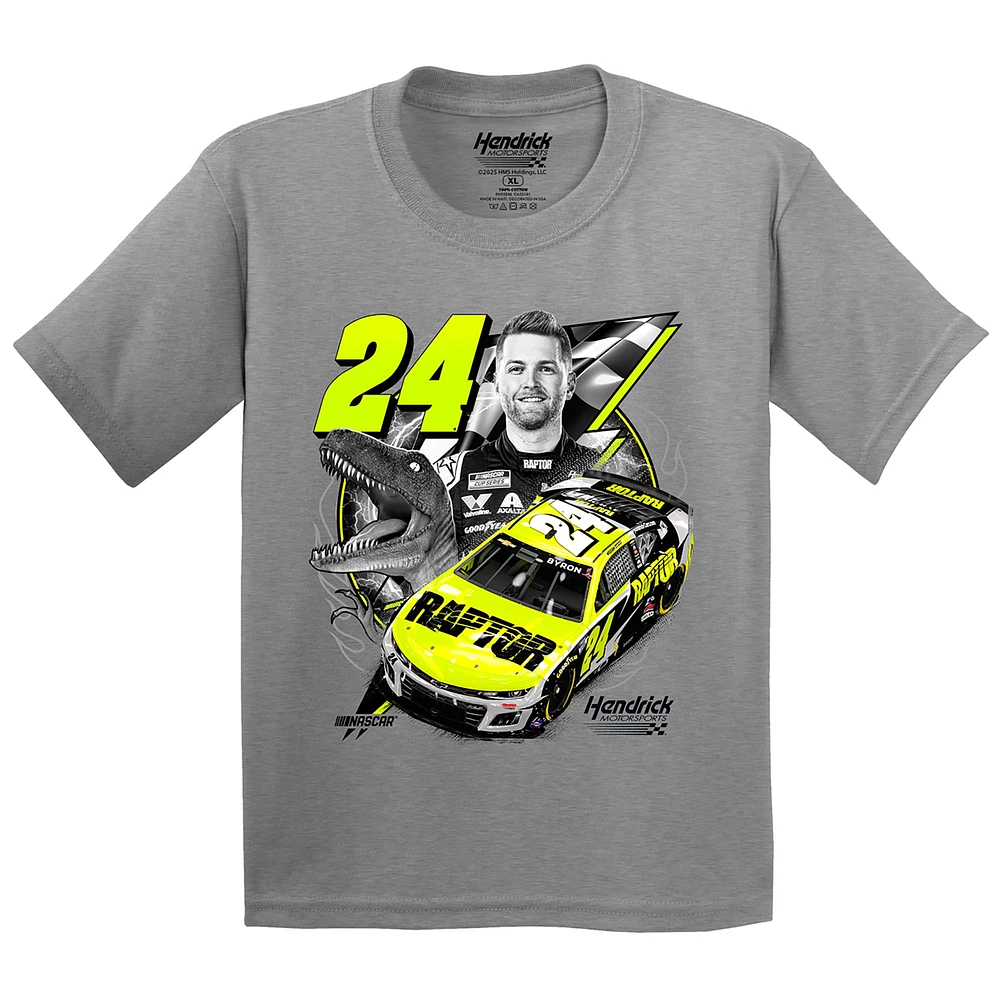 Youth Hendrick Motorsports Team Collection  Heather Gray William Byron Car T-Shirt