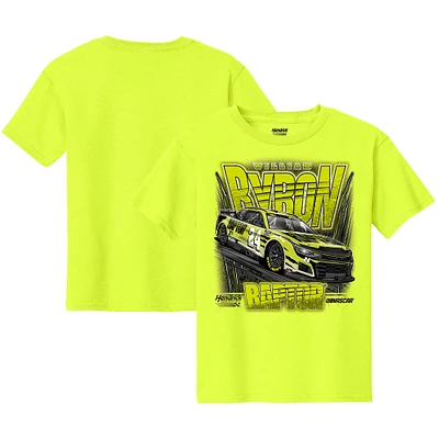 T-shirt Raptor William Byron jaune fluo de la collection Hendrick Motorsports Team pour jeunes