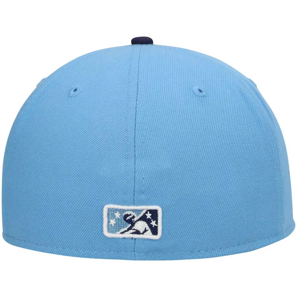 Casquette ajustée 59FIFTY Team Game Authentic Collection Wilmington Blue Rocks New Era bleu clair pour homme