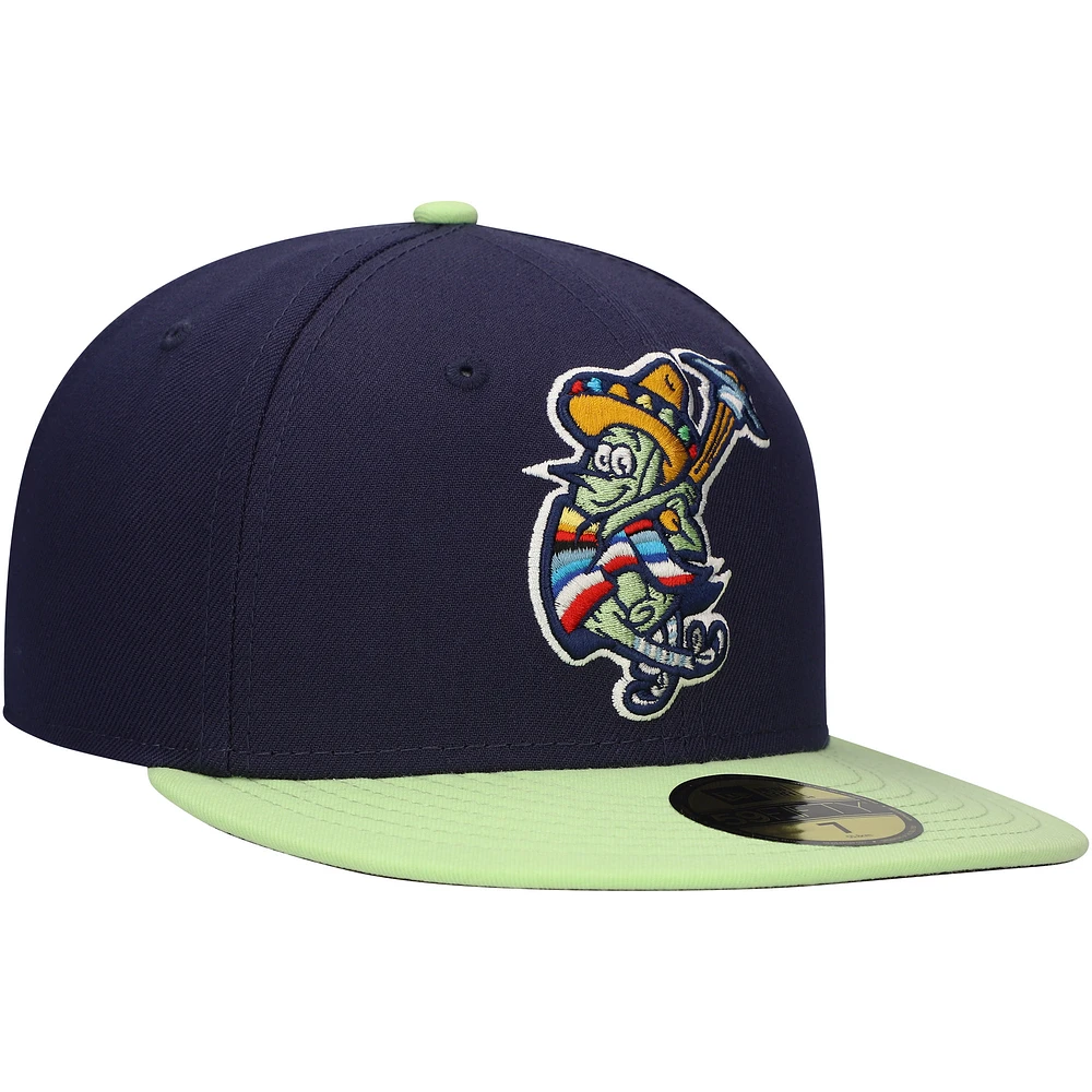 Men's New Era Navy Rocas Azules de Wilmington Copa la Diversión 59FIFTY Fitted Hat