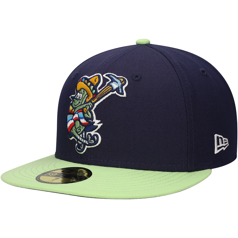 Men's New Era Navy Rocas Azules de Wilmington Copa la Diversión 59FIFTY Fitted Hat