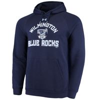 Men's Under Armour Navy Wilmington Blue Rocks All Day Raglan Fleece Pullover Hoodie