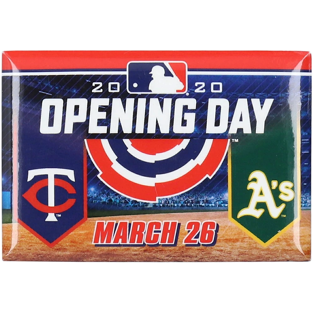 Aimant WinCraft Minnesota Twins vs. Athletics Jour d'ouverture 2020