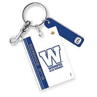  Winnipeg Blue Bombers Personalized Leather Rectangle Keychain