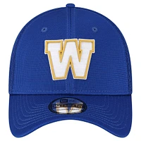 Casquette flex 39THIRTY Sideline des Bombers bleu Winnipeg New Era pour homme