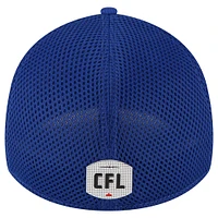 Casquette flex 39THIRTY Sideline des Bombers bleu Winnipeg New Era pour homme