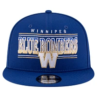Casquette Snapback 9FIFTY Sideline des Blue Bombers de Winnipeg de New Era pour homme