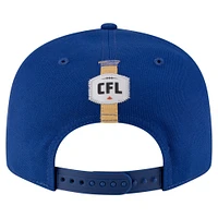 Casquette Snapback 9FIFTY Sideline des Blue Bombers de Winnipeg de New Era pour homme