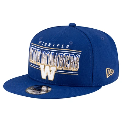 Casquette Snapback 9FIFTY Sideline des Blue Bombers de Winnipeg de New Era pour homme