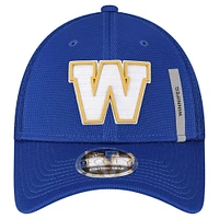 Casquette ajustable 9FORTY Sideline des Bombers bleu Winnipeg New Era pour homme