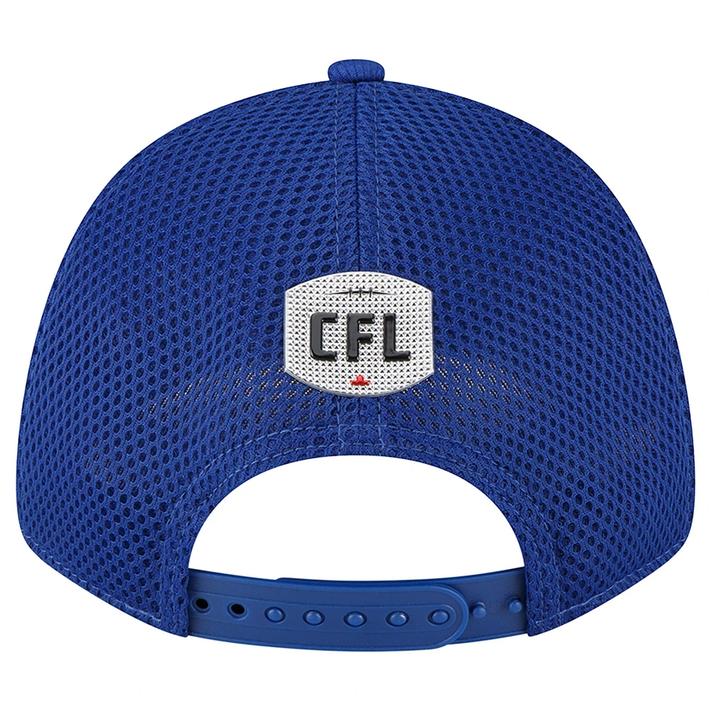 Casquette ajustable 9FORTY Sideline des Bombers bleu Winnipeg New Era pour homme