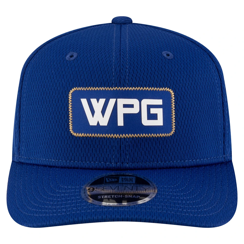 Men's New Era Blue Winnipeg Blue Bombers Sideline 9SEVENTY Stretch-Snap Hat
