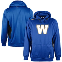 Chandail à capuchon Performance 5th & Ocean by New Era des Winnipeg Blue Bombers Sideline Clutch pour homme, bleu