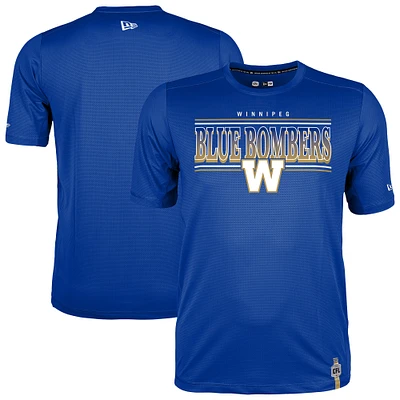 Men's New Era Blue Winnipeg Bombers Sideline Performance T-Shirt