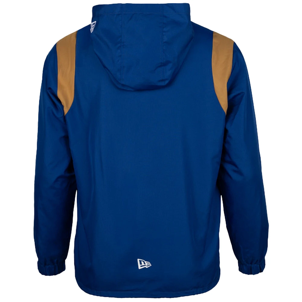 Men's New Era Blue Winnipeg Bombers Sideline Ripstop Full-Button Coaches Jacket